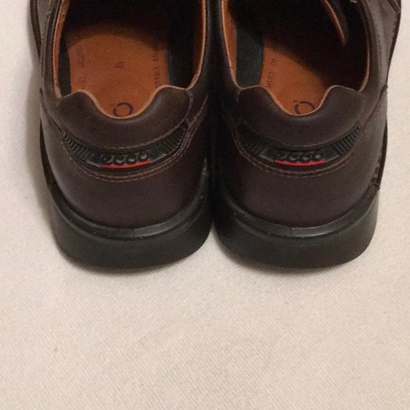 Men’s ECCO Brown Lace Ups sz 9-1/2 - Picture 3 of 12